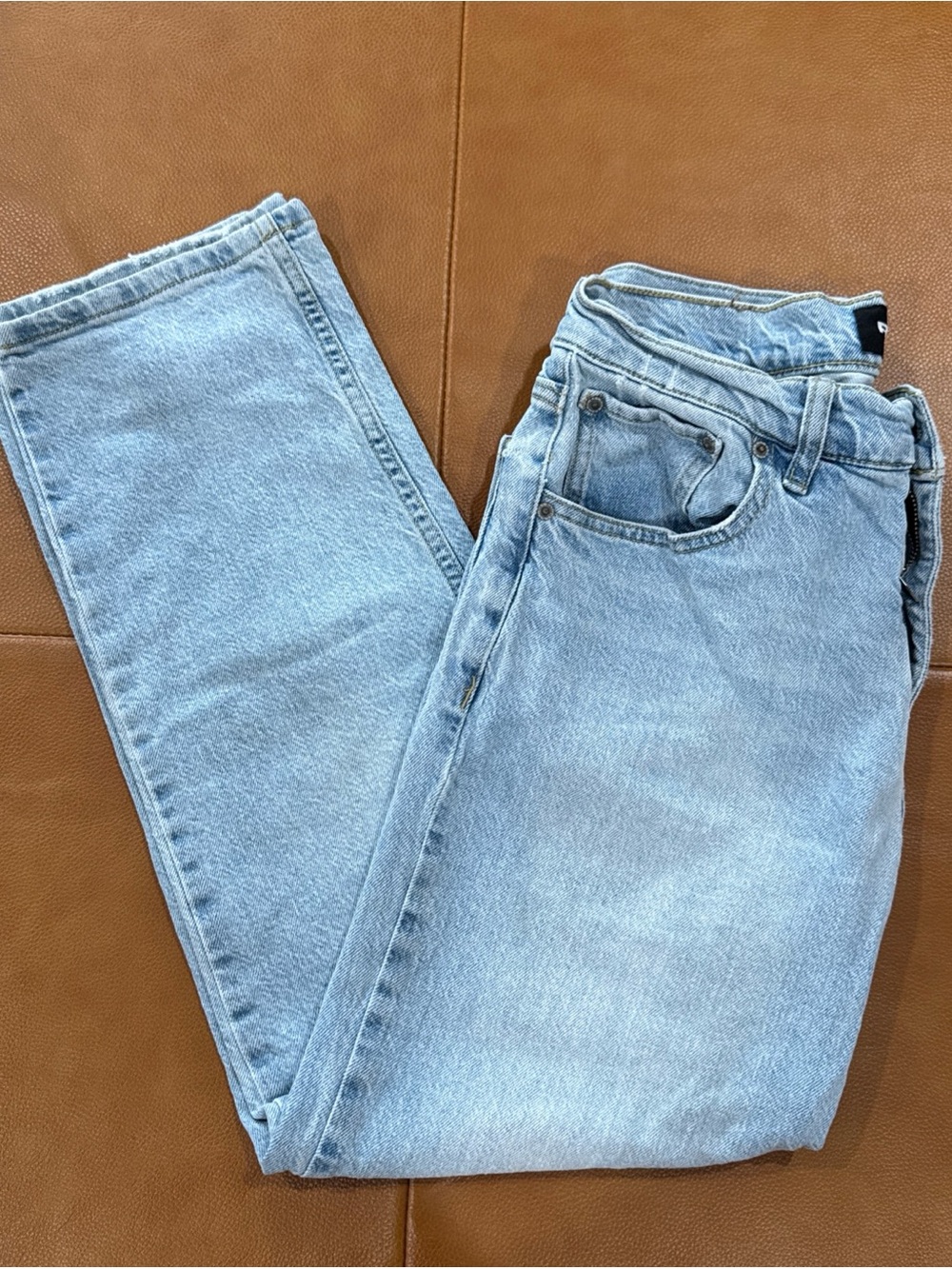 RSQ Women’s Cropped Straight Leg Jeans Light Wash 28x30 Denim